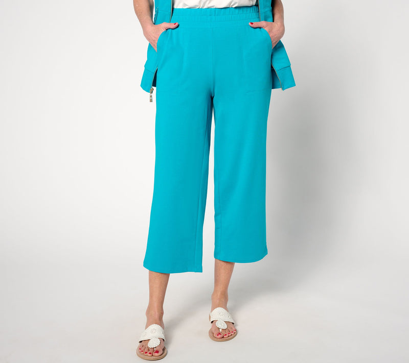 Belle Beach by Kim Gravel Regular French Terry Cropped Pant — Main view