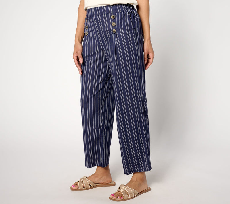 Belle Beach by Kim Gravel Reg Cabana Knit Sailor Cropped Pant — View 9