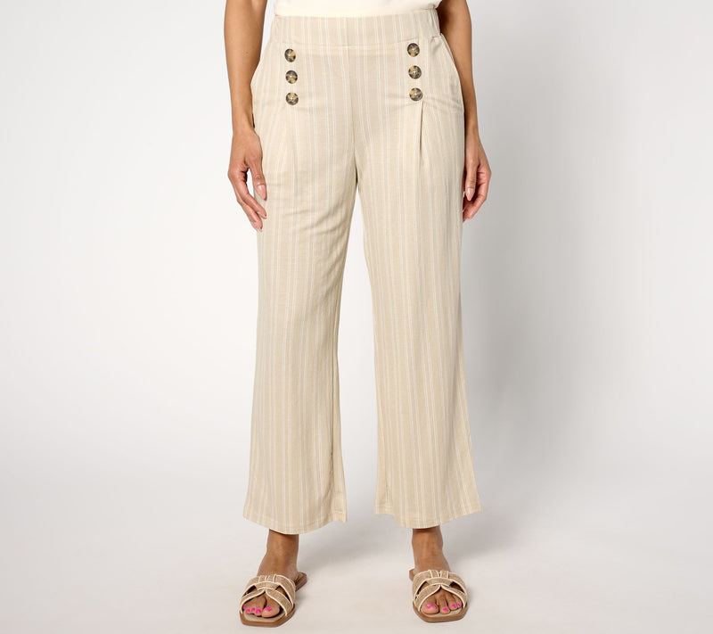 Belle Beach by Kim Gravel Reg Cabana Knit Sailor Cropped Pant — View 10