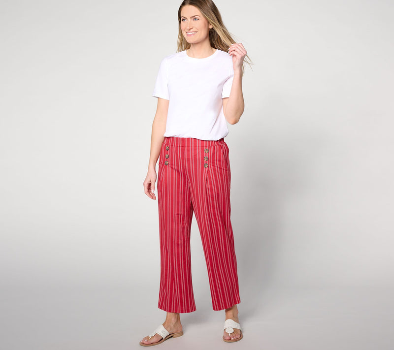 Belle Beach by Kim Gravel Pet Cabana Knit Stripe Cropped Pant — View 9