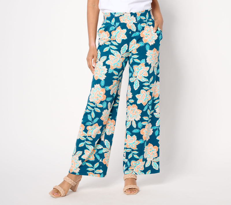 Denim & Co. Beach Regular Jersey Full Length Wide Leg Pant — View 13
