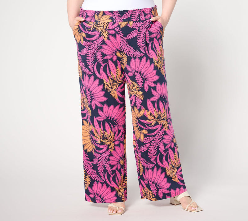Denim & Co. Beach Regular Jersey Full Length Wide Leg Pant — View 11