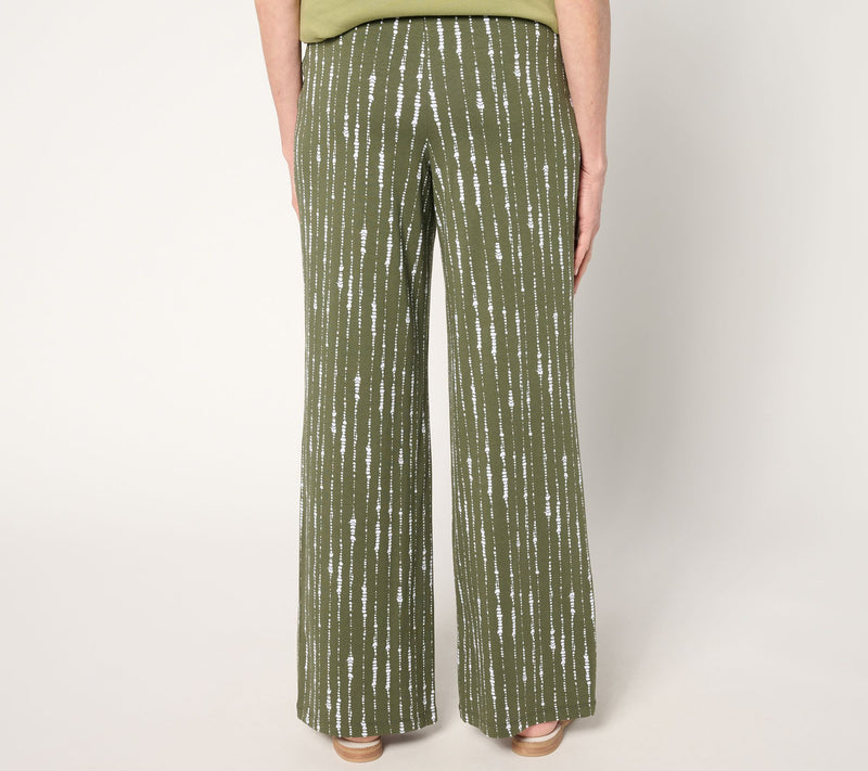 Denim & Co. Beach Petite Jersey Full Length Wide-Leg Pant — View 13