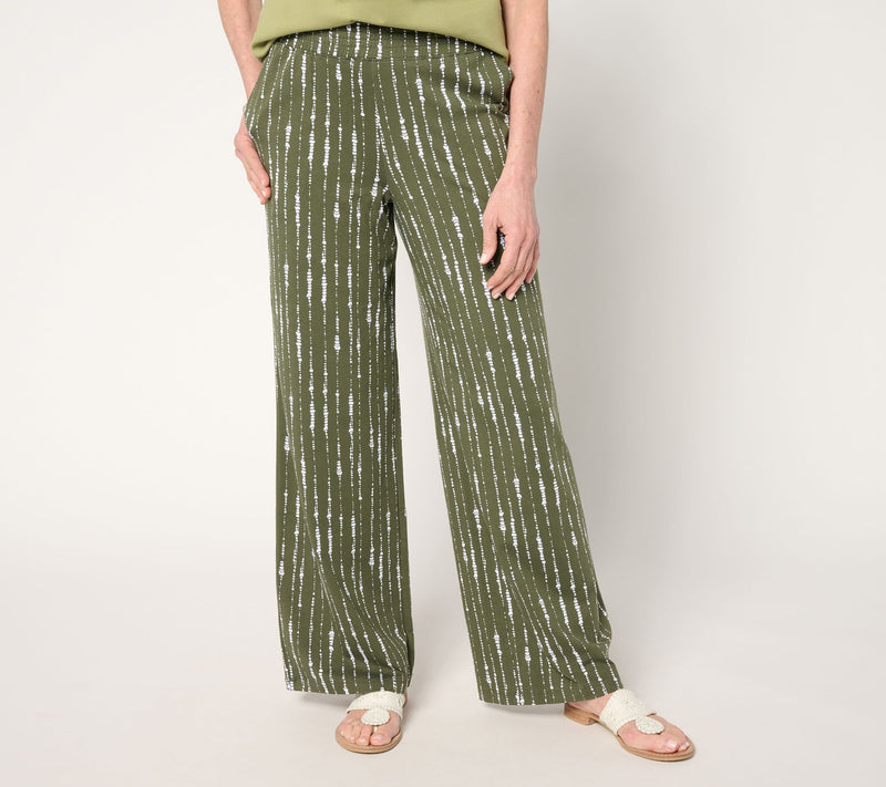 Denim & Co. Beach Tall Jersey Full Length Wide Leg Pant — View 8