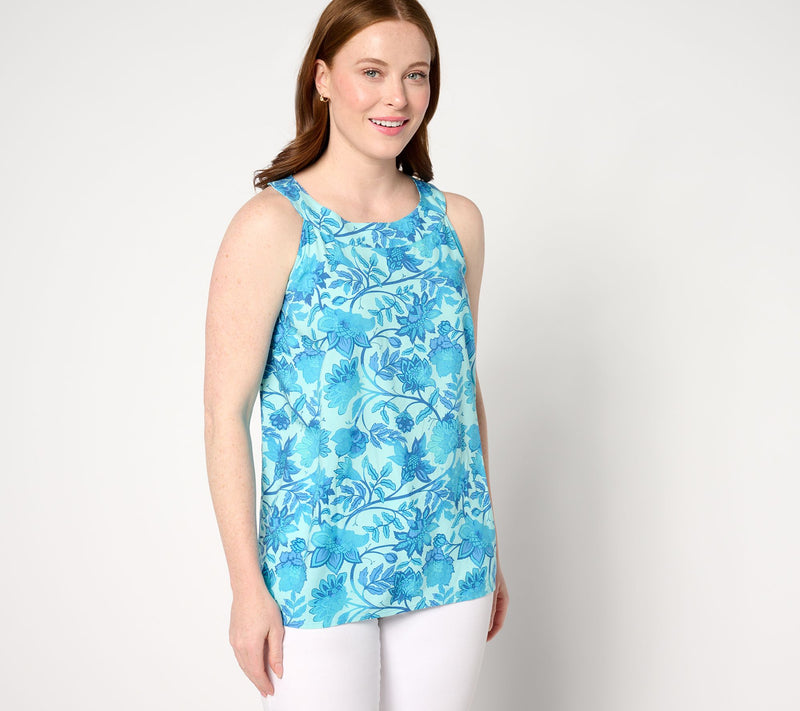 Denim & Co. Printed Sleeveless Swing Tank — View 2