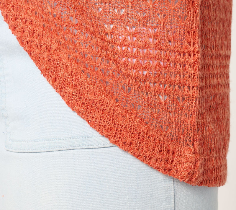 Denim & Co. Fauxchet Long Sleeve Shrug Cardigan — View 8