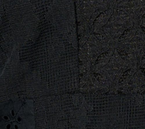 LOGO Lavish by Lori Goldstein Mixed Patchwork 3/4 Sleeve Lace Top — View 5