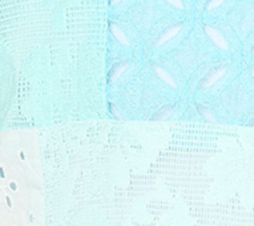 LOGO Lavish by Lori Goldstein Mixed Patchwork 3/4 Sleeve Lace Top — View 7