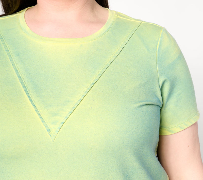 LOGO Life by Lori Goldstein French Terry Short Sleeve Top — View 6