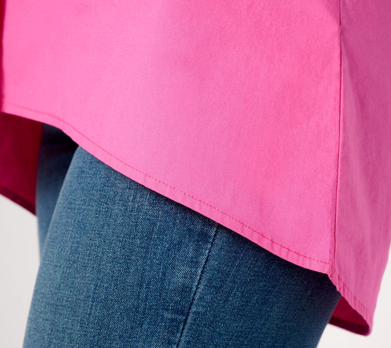 Denim & Co. High Low Button Down A-Line Tunic — View 4