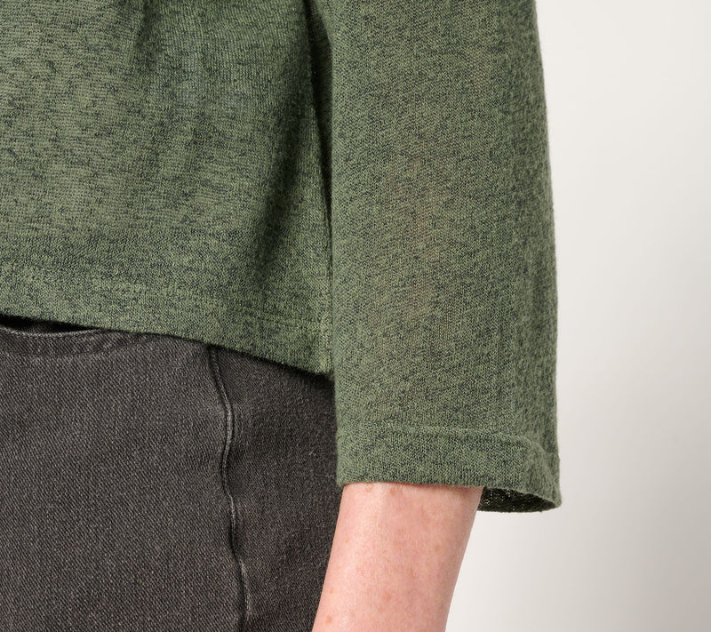 Denim & Co. Essentials Slub Knit 3/4 Sleeve Shrug Cardigan — View 16