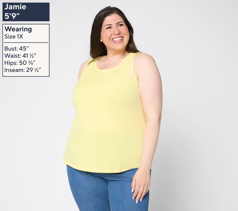 Susan Graver Modern Essentials Set of 2 Liquid Knit Tank Tops — View 10