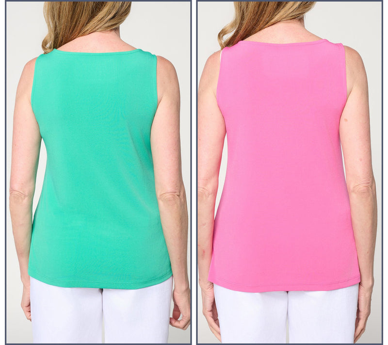 Susan Graver Modern Essentials Set of 2 Liquid Knit Tank Tops — View 12
