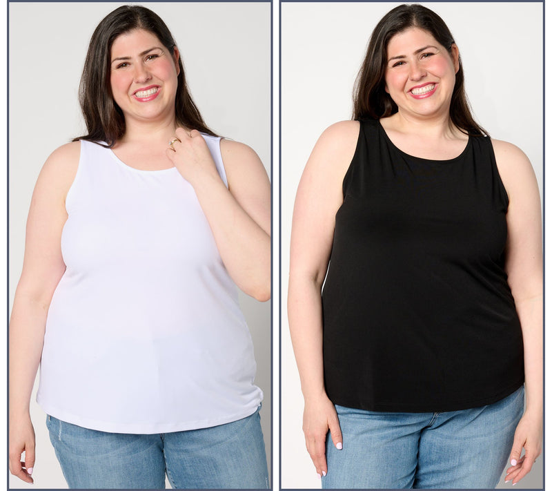 Susan Graver Modern Essentials Set of 2 Liquid Knit Tank Tops — View 9