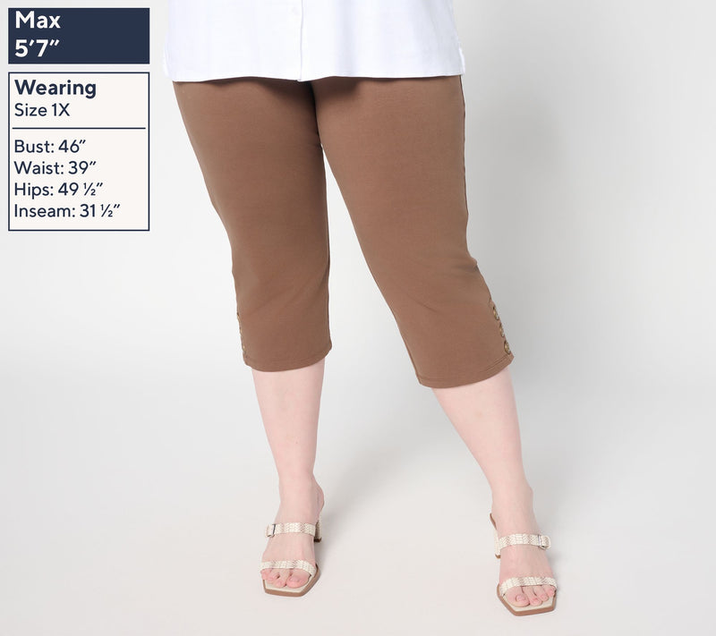Susan Graver Weekend Regular Premium Stretch Slim Leg Capri Pant — View 14