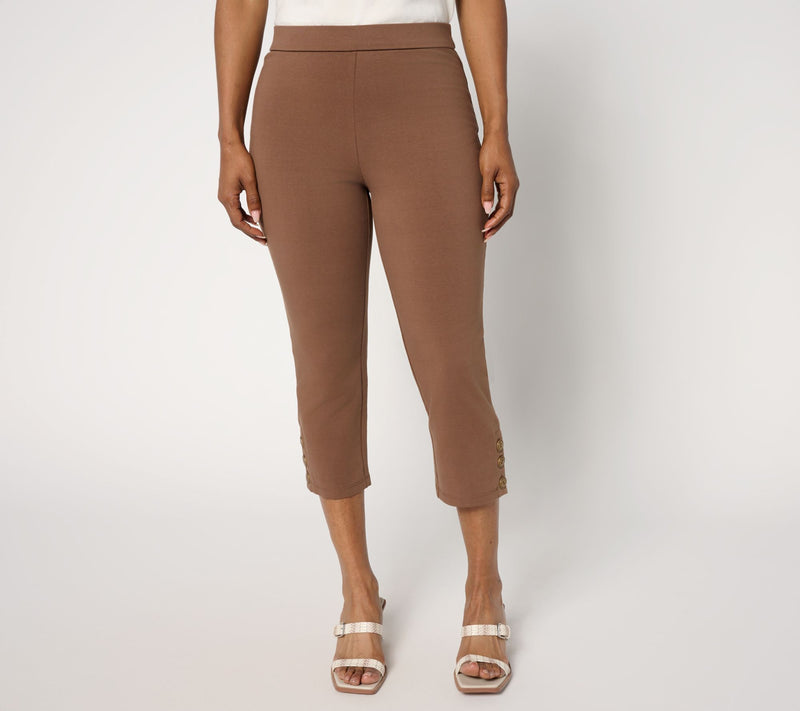 Susan Graver Weekend Regular Premium Stretch Slim Leg Capri Pant — View 11