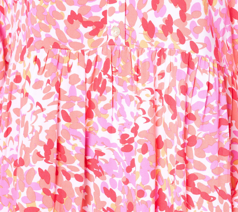 Susan Graver Passport Regular Print or Solid Woven Tiered Dress — View 9