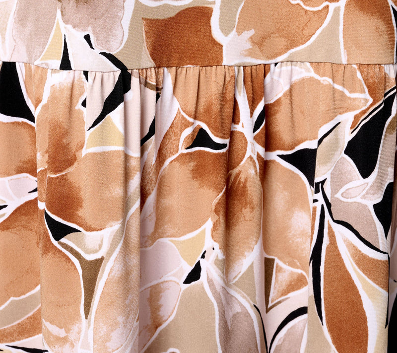 Susan Graver Regular Printed Liquid Knit Midi Skirt with Tie Detail — View 10