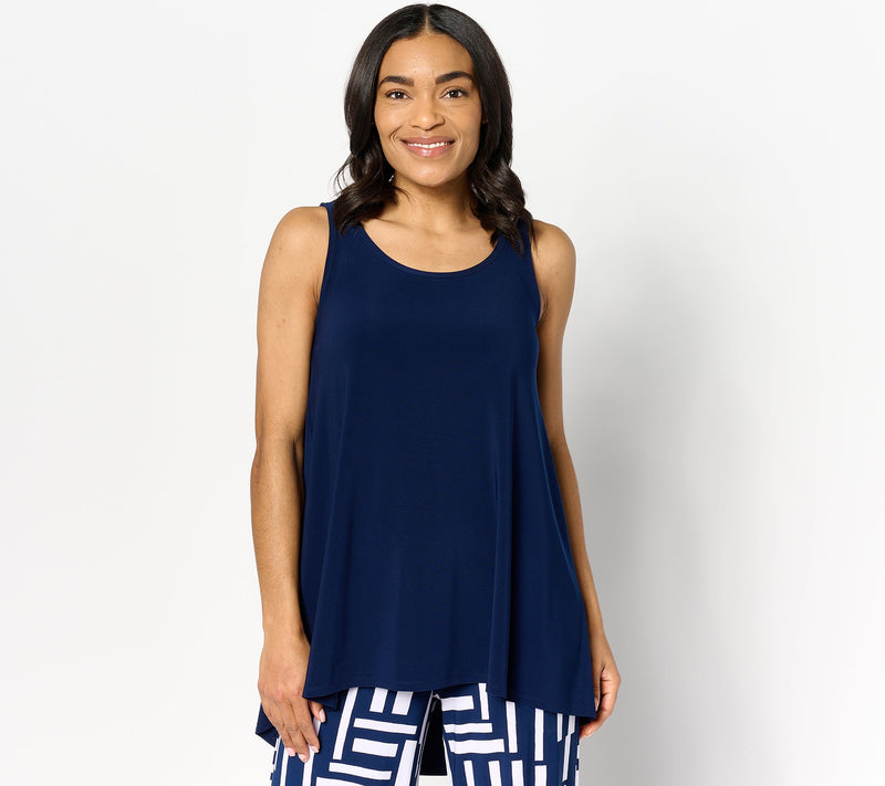 Dennis Basso Italia Knit Sleeveless A-Line Top — View 3