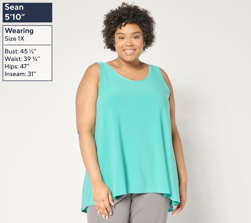 Dennis Basso Italia Knit Sleeveless A-Line Top — View 10