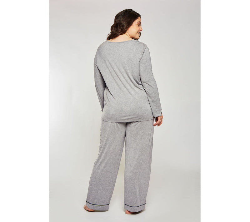 iCollection Modal Long Sleeve Top & Pants Lounge Set — View 5