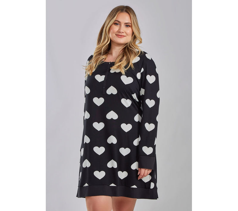 iCollection Modal Hearts Henley Lounge Dress — View 7