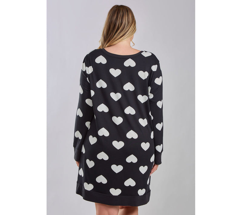 iCollection Modal Hearts Henley Lounge Dress — View 6