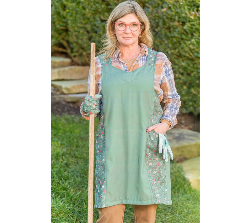 Evergreen Edith Floral Gardener's Full Apron and Gloves — View 11