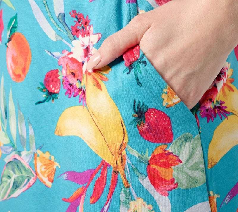Denim & Co. Printed Double Knit Jersey Pull-On Skort with Pockets — View 5