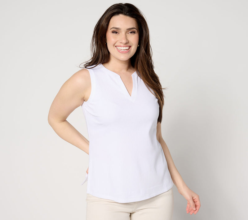 Isaac Mizrahi Live! Essentials Ribbed Knit Sleeveless Top — View 15