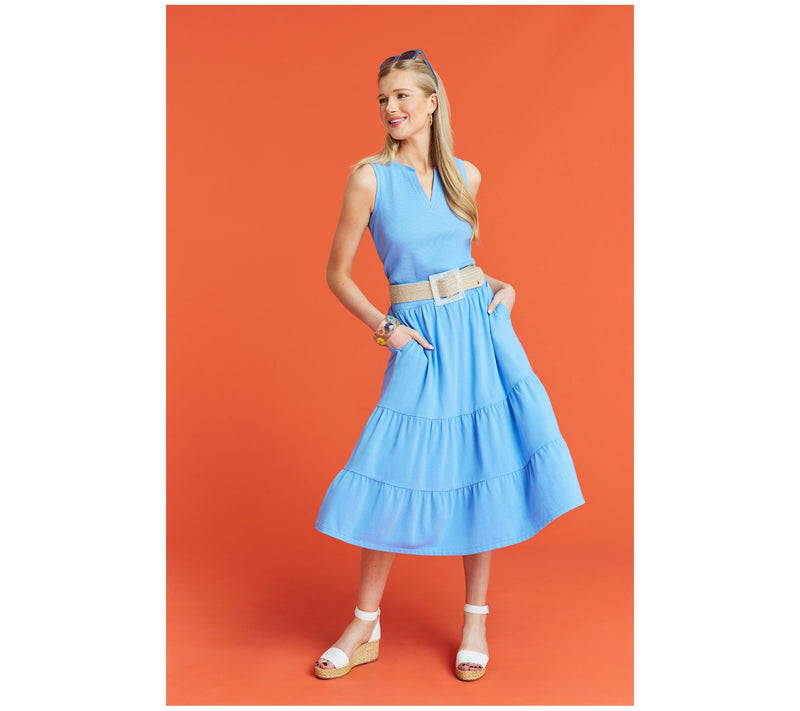 Isaac Mizrahi Live! Regular Essentials Tiered Midi Skirt — View 13