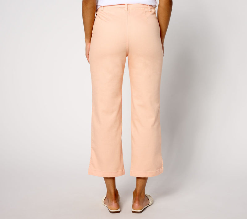 AnyBody Regular Cropped Button Front Denim Pant — View 4
