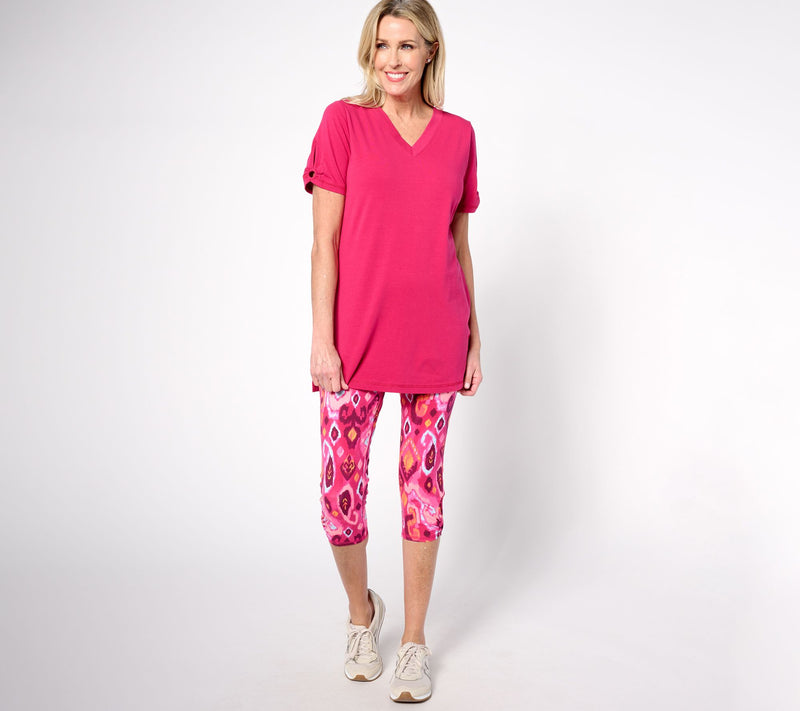 Denim & Co. Active Regular Jersey Short Sleeve Tunic — View 16