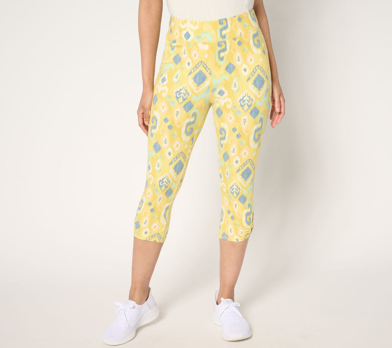 Denim& Co. Active Petite Printed Duo Stretch Capri Legging — View 15