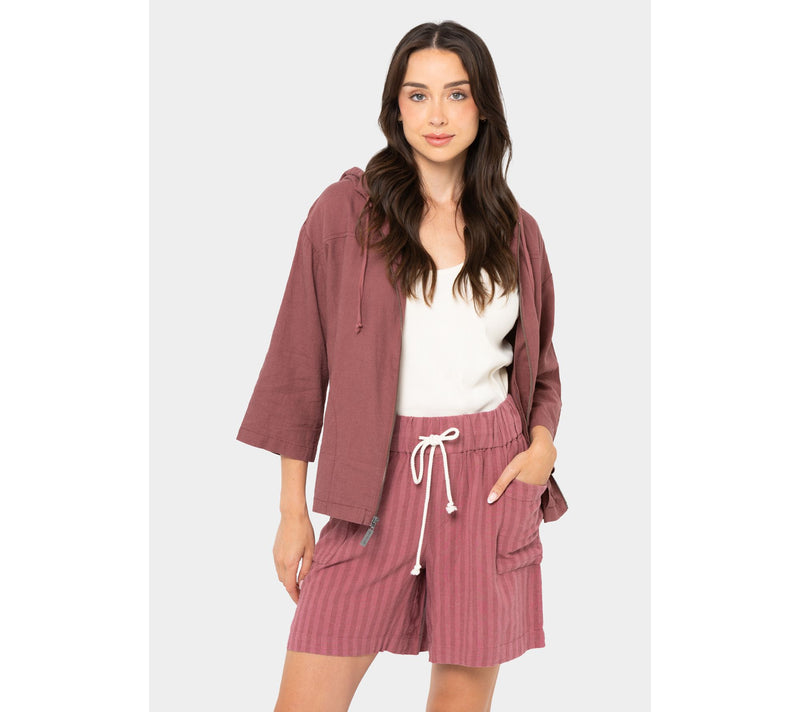 Peace Love World Boheme Liz Linen Pull-On Short — View 15