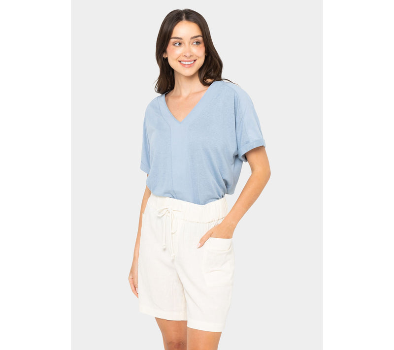 Peace Love World Boheme Liz Linen Pull-On Short — View 12