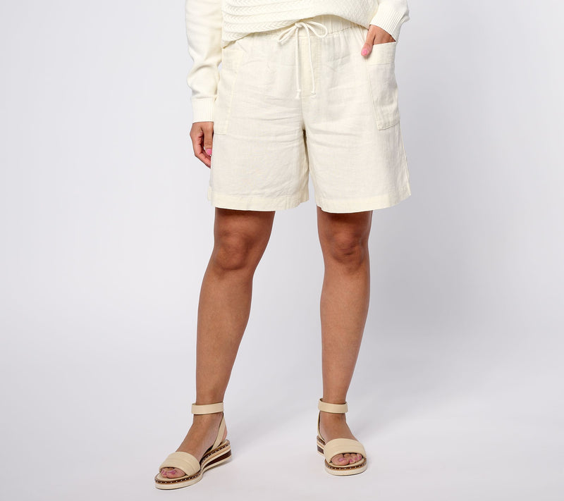 Peace Love World Boheme Liz Linen Pull-On Short — View 7