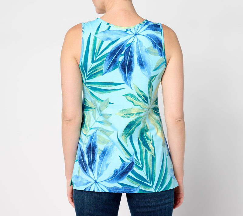 Denim & Co. Beach Jersey Scoop Neck Tank Top — View 3