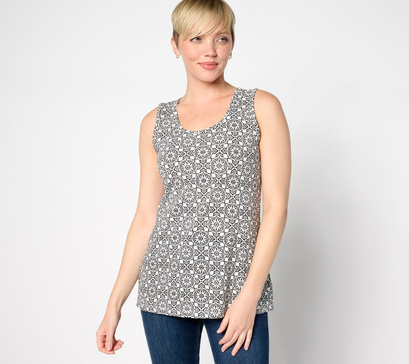 Denim & Co. Beach Jersey Scoop Neck Tank Top — View 10