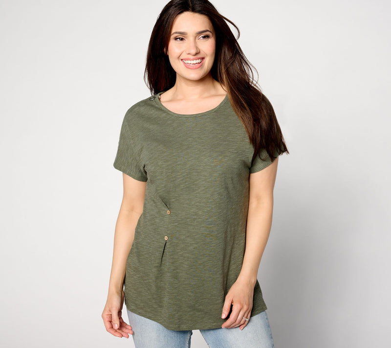 Denim & Co. Adaptive Linen Blend Dolman Sleeve Tunic — View 14