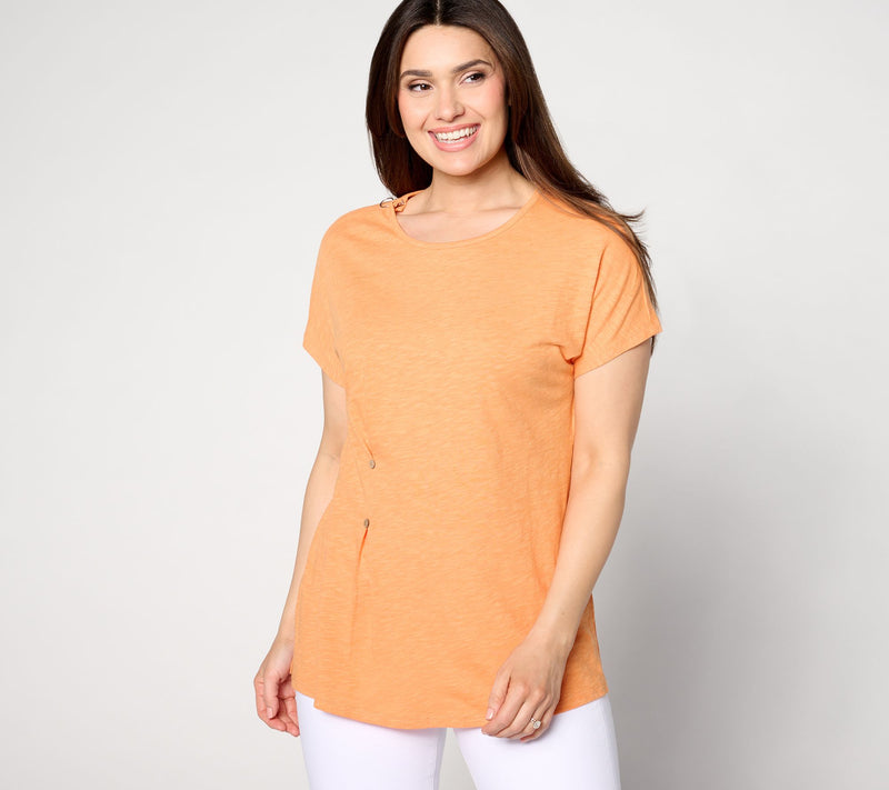 Denim & Co. Adaptive Linen Blend Dolman Sleeve Tunic — View 15