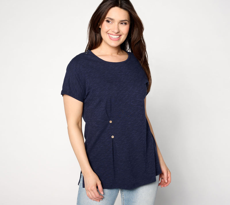 Denim & Co. Adaptive Linen Blend Dolman Sleeve Tunic — View 16