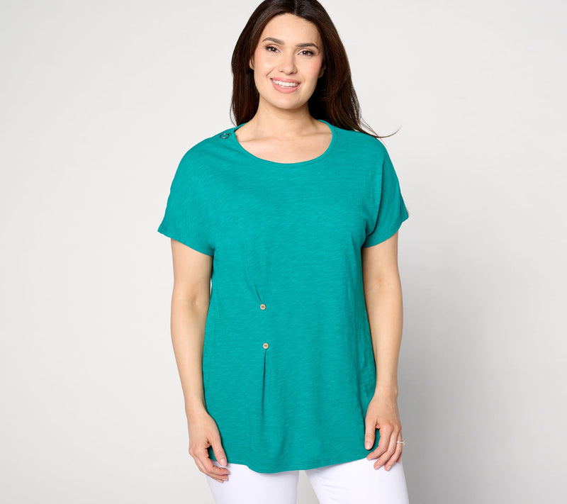 Denim & Co. Adaptive Linen Blend Dolman Sleeve Tunic — View 17