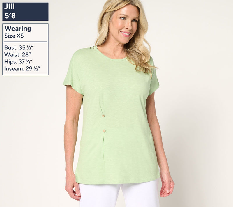 Denim & Co. Adaptive Linen Blend Dolman Sleeve Tunic — View 3