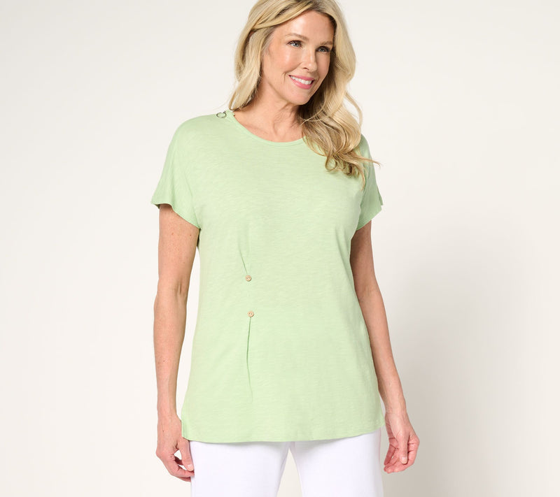 Denim & Co. Adaptive Linen Blend Dolman Sleeve Tunic — View 19