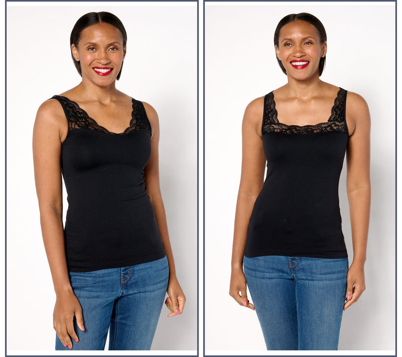Breezies Natural Curves Lace Seamless Reversible Cami — View 6