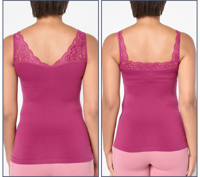 Breezies Natural Curves Lace Seamless Reversible Cami — View 10