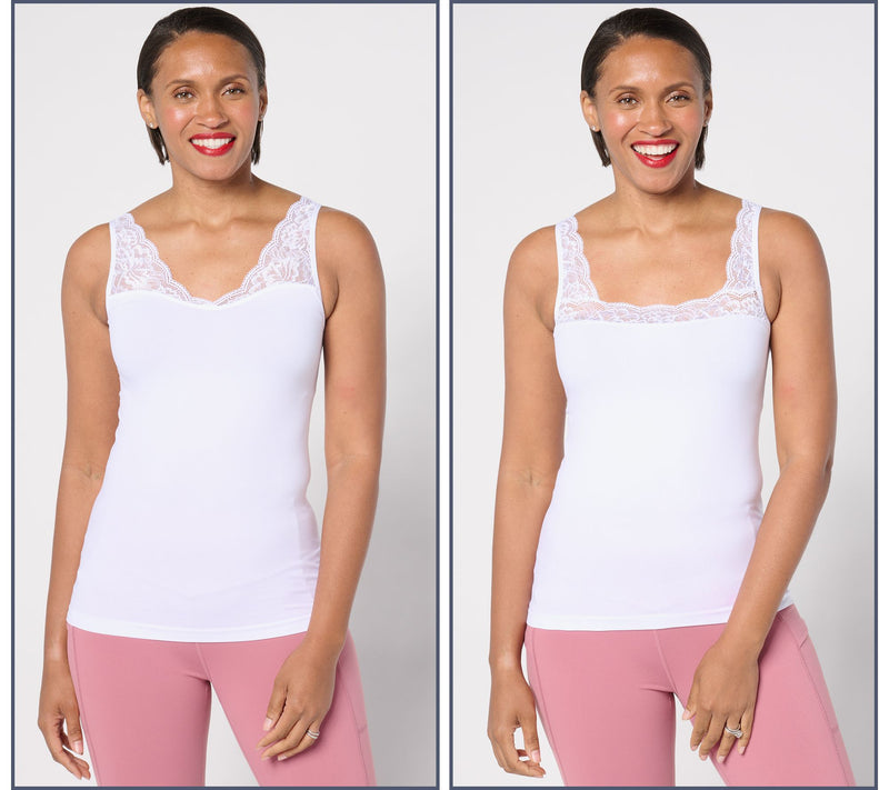 Breezies Natural Curves Lace Seamless Reversible Cami — View 9