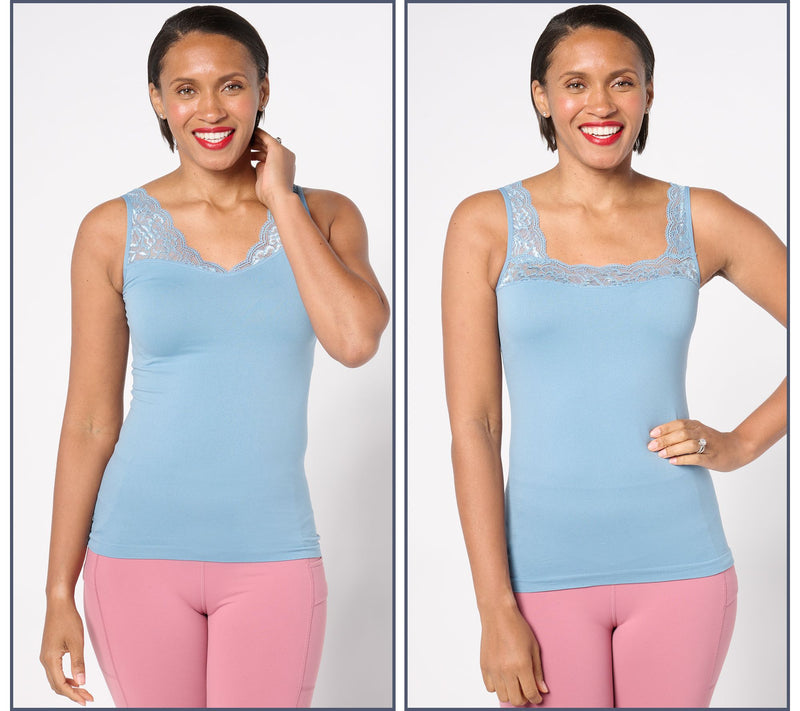Breezies Natural Curves Lace Seamless Reversible Cami — View 7