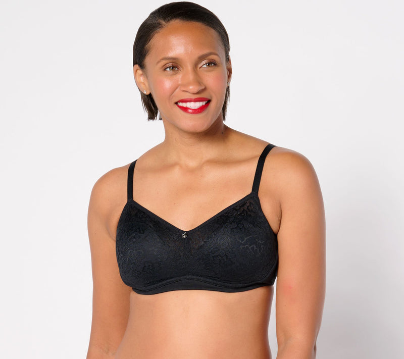 Breezies Lace Elegance Unlined Wirefree Support Bra — View 5